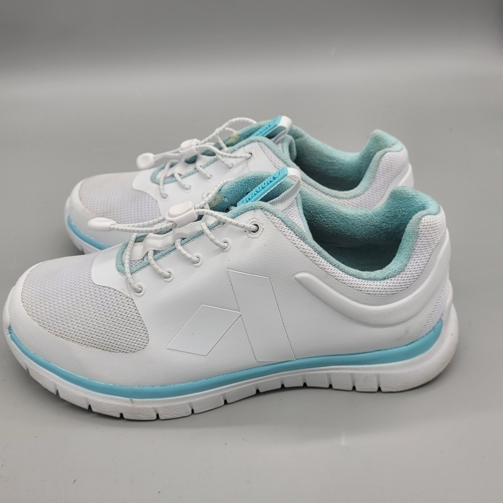 Anodyne No. 23 Sport Runner White Aqua Blue Orthopedic Diabetic Shoes Size 8